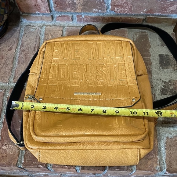 Steve Madden Mustard Yellow BTampa Logo Square Embossed Backpack main image 8